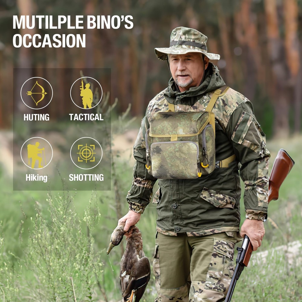 Binocular Harness Chest Pack - Lightweight Binocular Case with Rangefinder