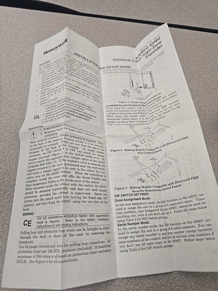 Honeywell 4208U V-Plex Universal 8-Zone Expander Module