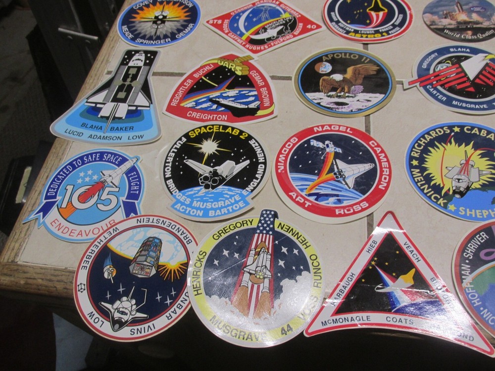 NICE MIXED LOT 33 Space Shuttle SPACE DECAL STICKERS