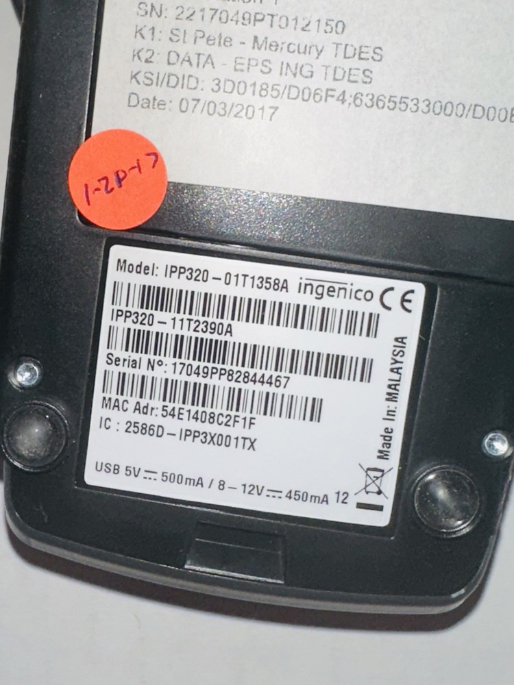 Ingenico iPP320 Credit Card Processing Terminal Machine (New - Open Box )