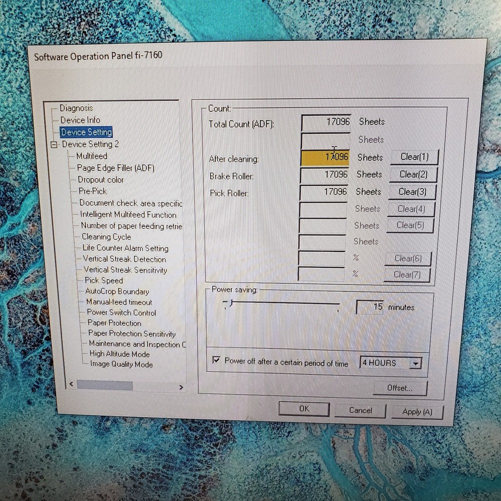 Fujitsu fi-7160 Color Document Scanner Duplex 17.1K Pgs NO ADAPTER MISSING INPUT