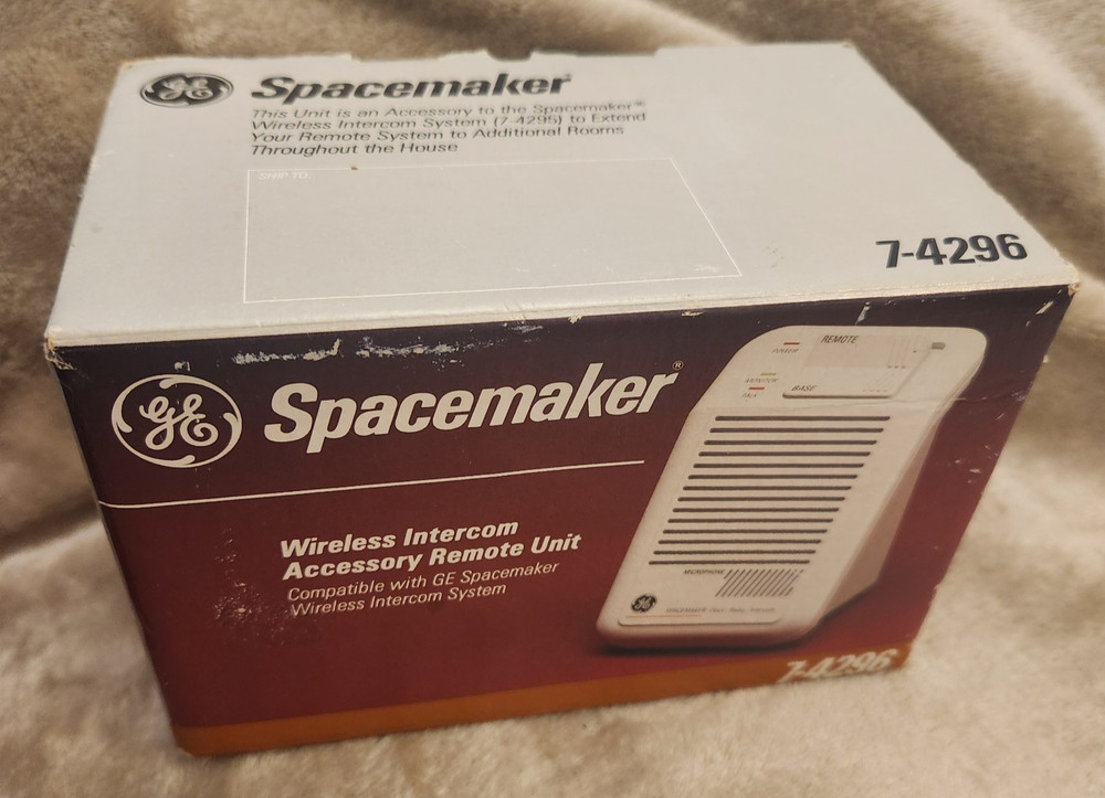 GE Spacemaker 7-4296 Accessory Remote Unit for Wireless Intercom New Old Stock