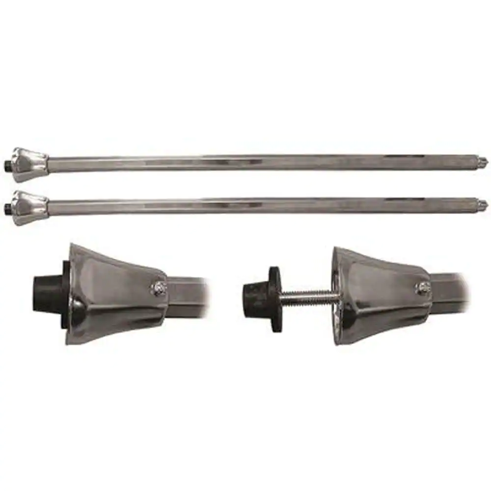 Lavatory Legs for Wall Mounted Sink 31-1/2 in Adjustable Hexagonal Chrome 2 Pack