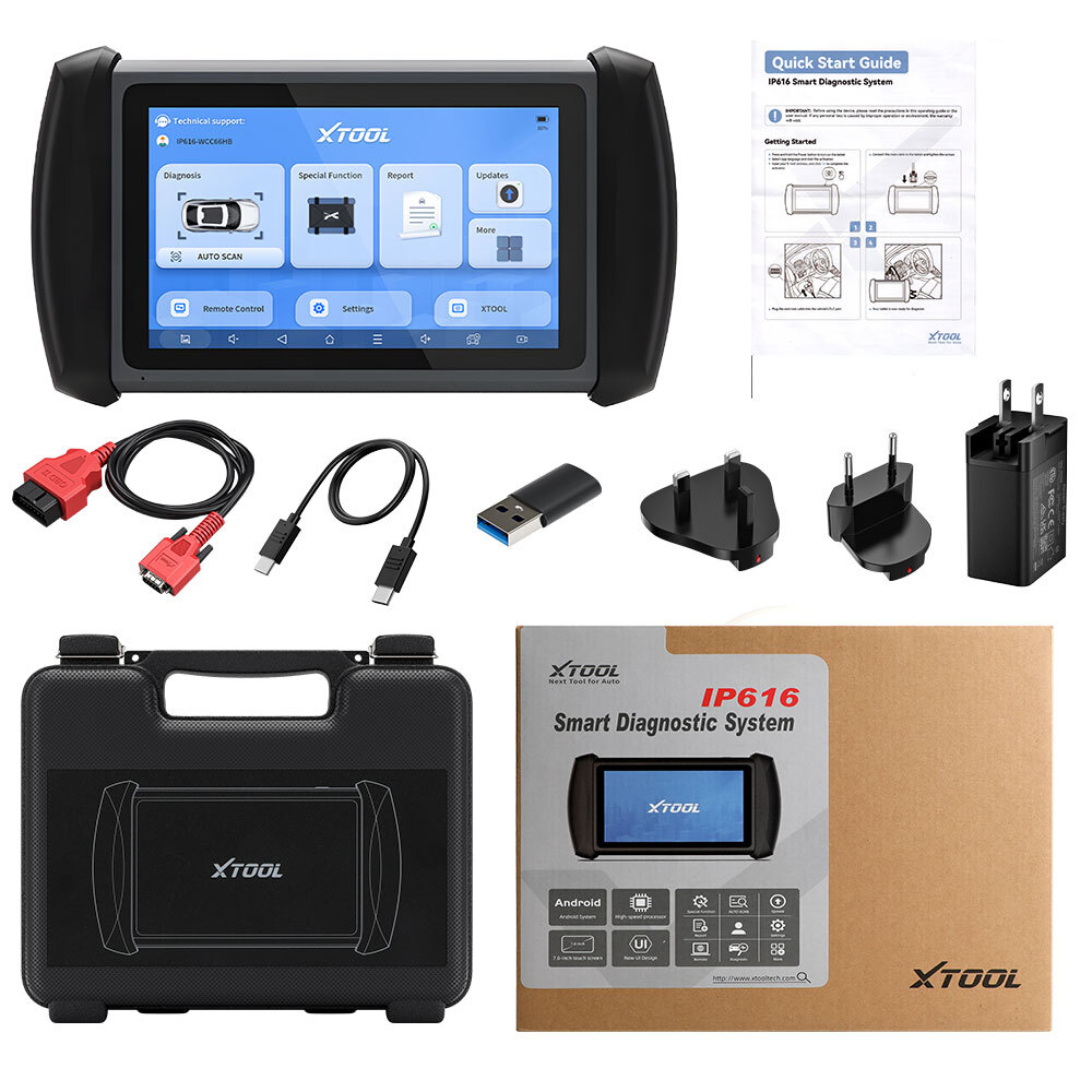 2026 XTOOL IP616 Key Programmer OBD2 Scanner Full System Diagnostic Tool CAN FD