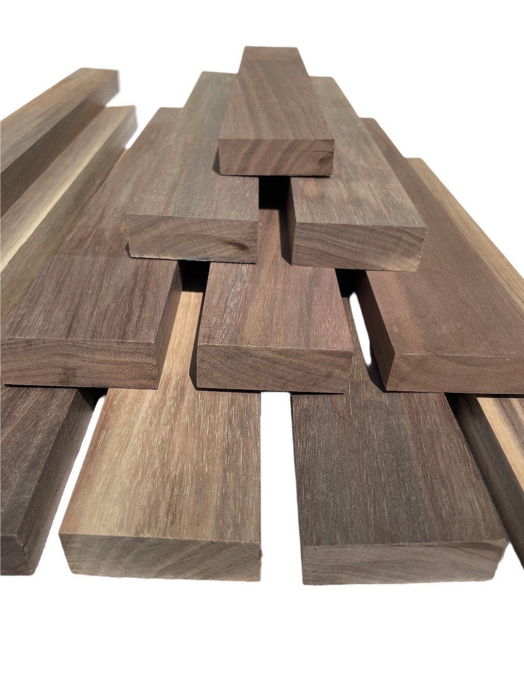 Black Walnut 12 pieces board 1”x2”x 8”+Solid , Kiln Wood Boards S2S