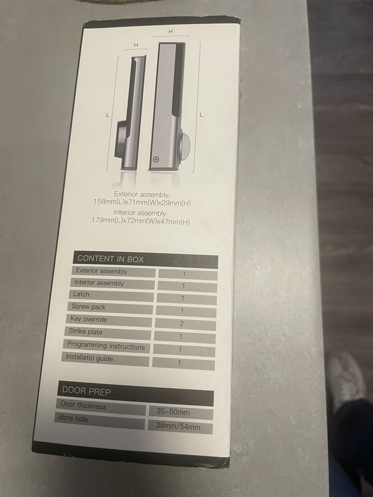 Kaadas RX-C Deadbolt Smart Lock Satin Nickel Bluetooth PIN Code Key