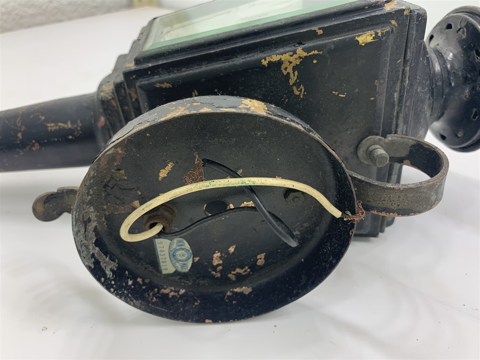 QTY 3 Black Painted Brass Vintage Carriage Lamps Lights Sconce Electric Gothic