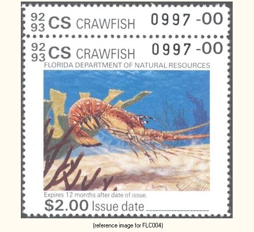 D2K Florida Crawfish Stamp 1992 $2.00