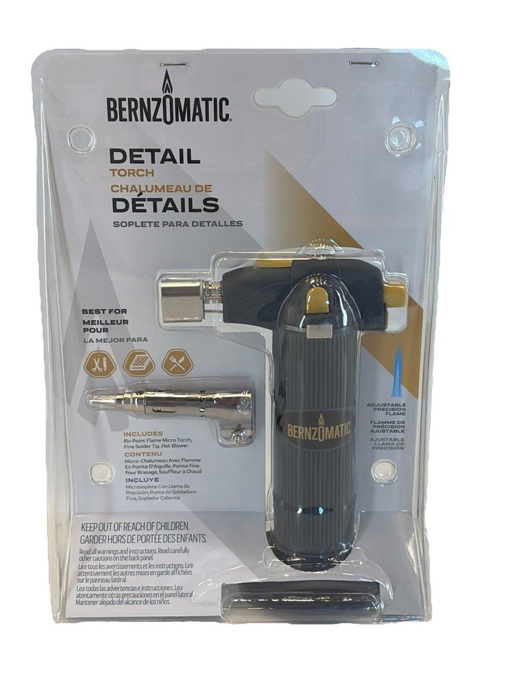 Bernzomatic Detail Micro Torch ST2200T Trigger Ignition Flame Control Refillable