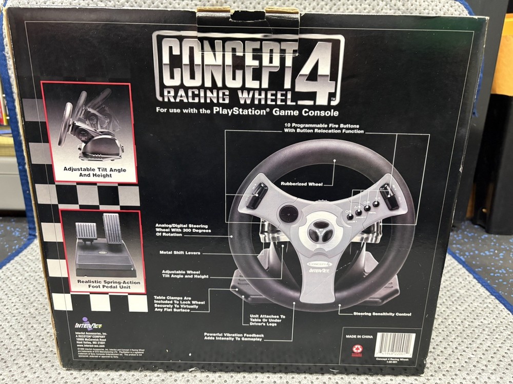 Interact Concept 4 Racing Wheel with foot pedals