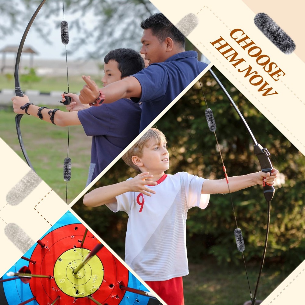 Wettarn 8 Pcs Otter Hide Bow String Silencer, Dampener Compound String...