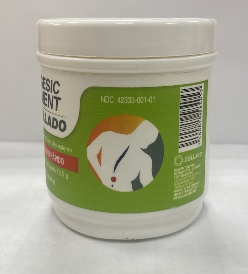 Dr Collado Analgesic Ointment. 7oz