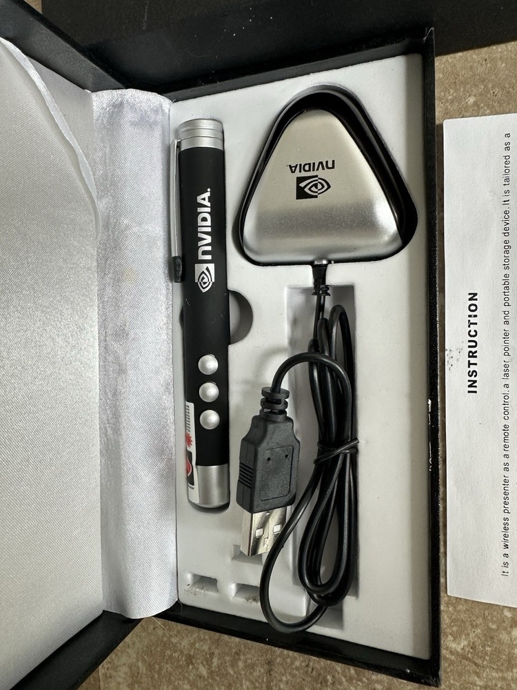 NVIDIA Wireless Presenter Presentation Clicker with Red Laser Pointer BLACK