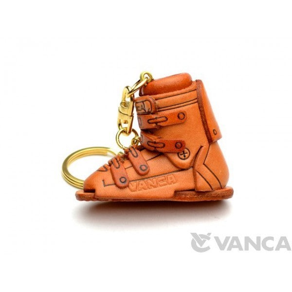 Ski Boot Leather Keychain(L)