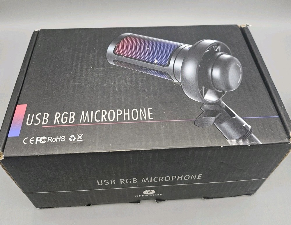 COCONISE USB RGB Microphone with Stand and Cable for PC Gaming Streaming