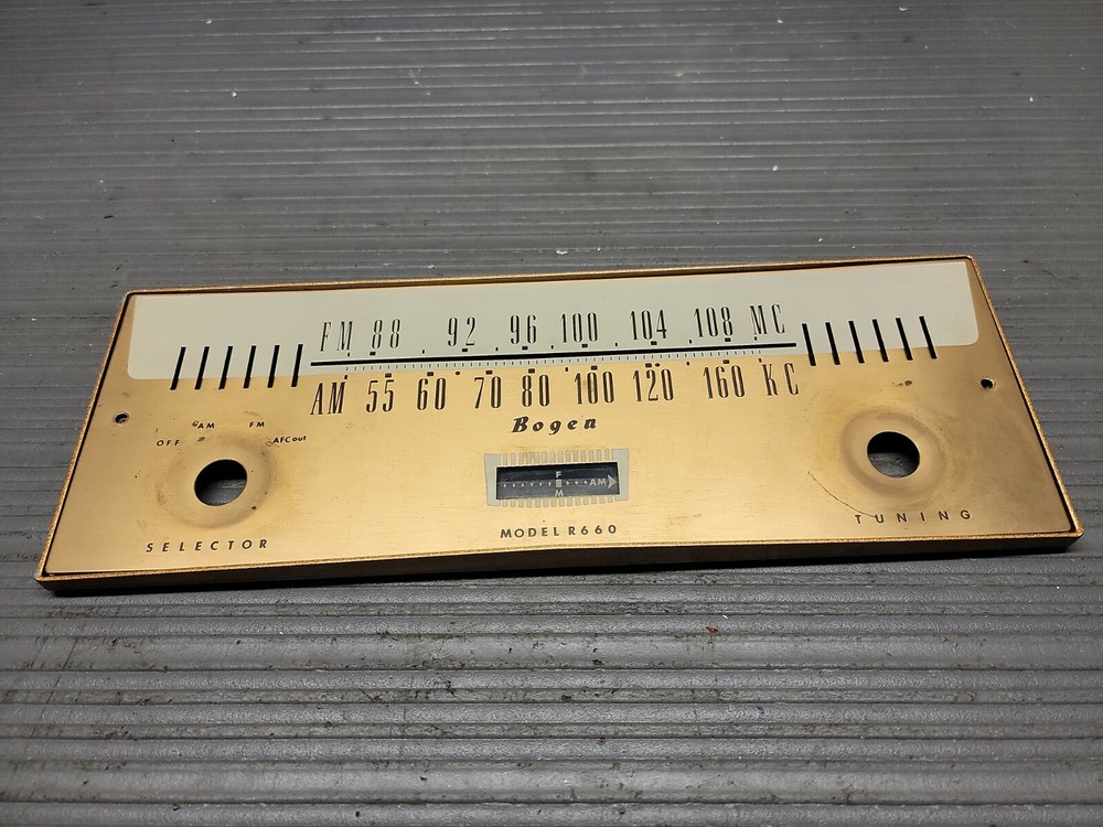 Bogen Model R660 Tuner Face Plate