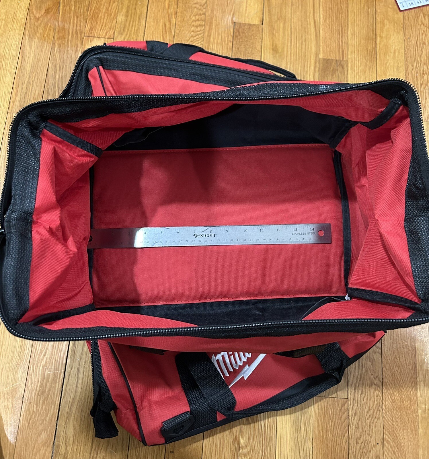 THREE 3 MILWAUKEE 16 x 11 x 9.5" 50-55-3550 CANVAS CONTRACTOR TOOL BAG SET NEW