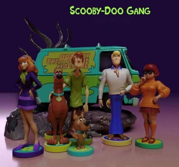 UNPAINTED Scooby Doo Gang 3d Printed Model Kit