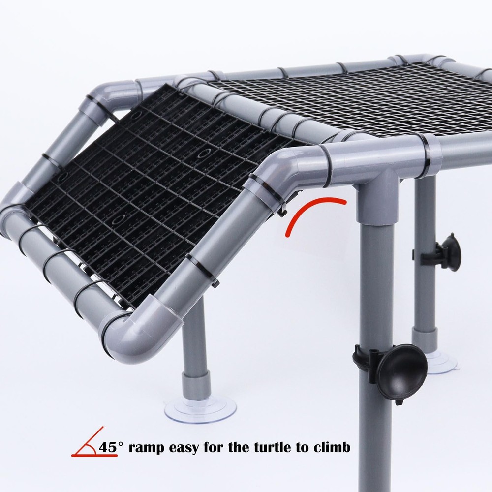 Extra Large Standing Turtle Basking Platform, 13" Width Resting Area, DIY Bas...