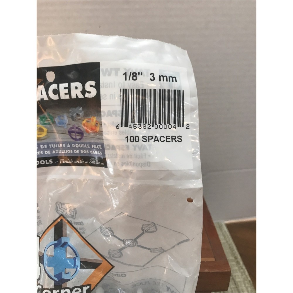 Tavy Two Sided Tile Spacers 1/8 Inch 3mm 100 Count for Tiling Projects