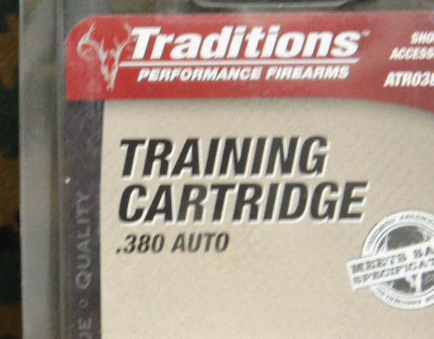 Traditions .380 training cartridges (NEW)