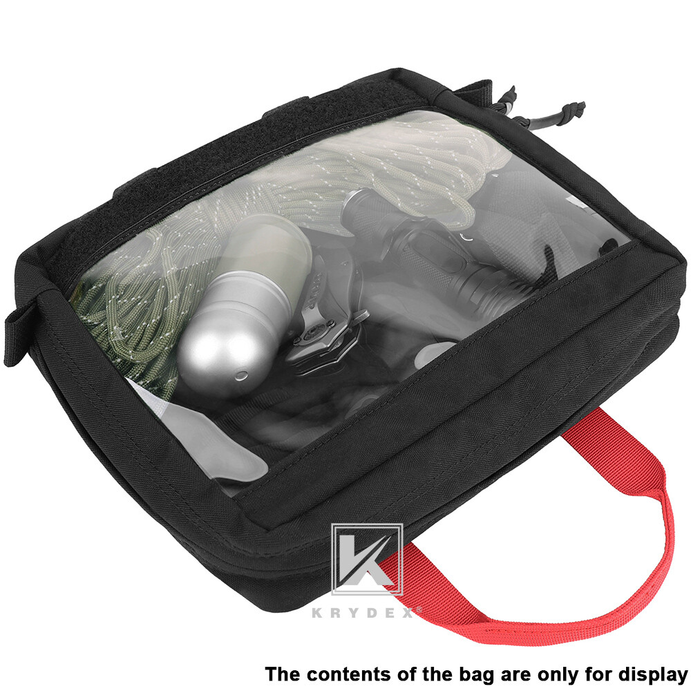 KRYDEX Clear Top Insert Pouch Organizer Hook Back Packing Cube for D3 Backpack