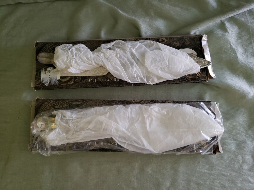 Studio Silversmiths Large Silver Plated Cake Server Ornate Scroll Design 11.5"