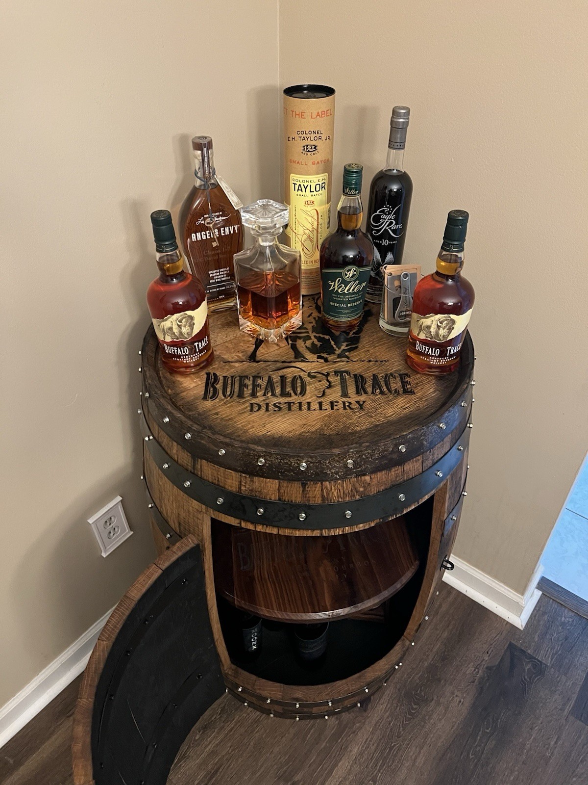 Whiskey Barrel Cabinets Bars “Free Shipping”