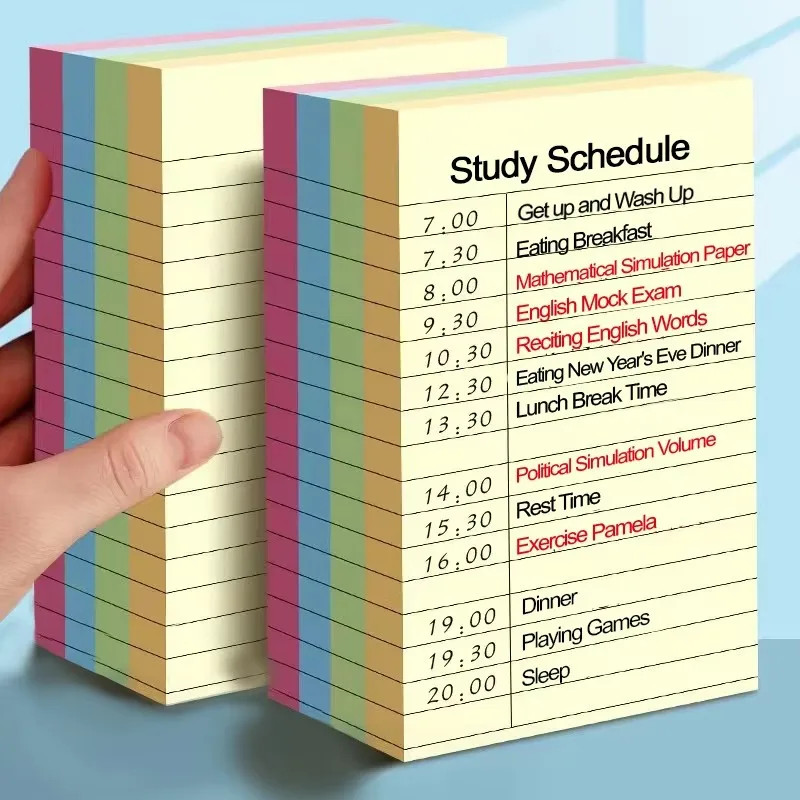 Line Sticky Notes 200sheets 4 Colors Portable Student Note Marker Writing Apply