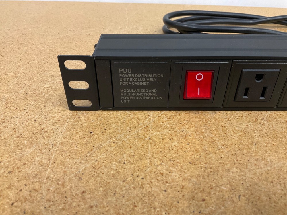 Power Distribution Unit Exclusively For Cabinet 8 Outlets w/ One On Off Switch
