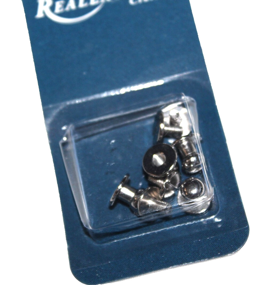 Realeather Crafts Nickel Button Stud & Post 4-pk