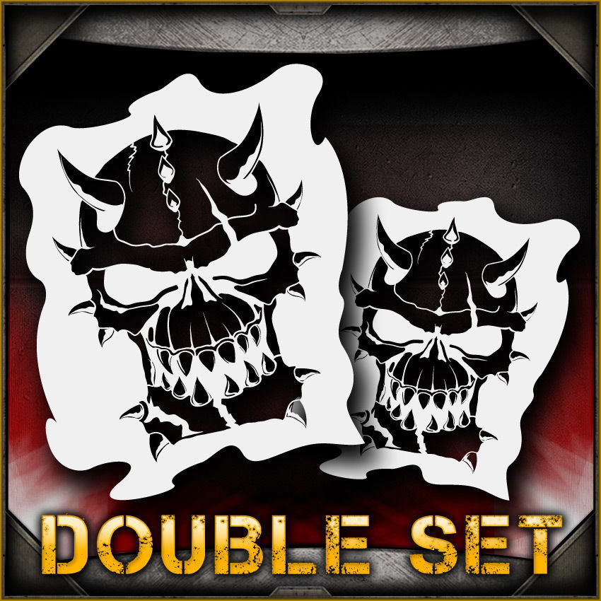 Skull 5b Airbrush Stencil Template Airsick