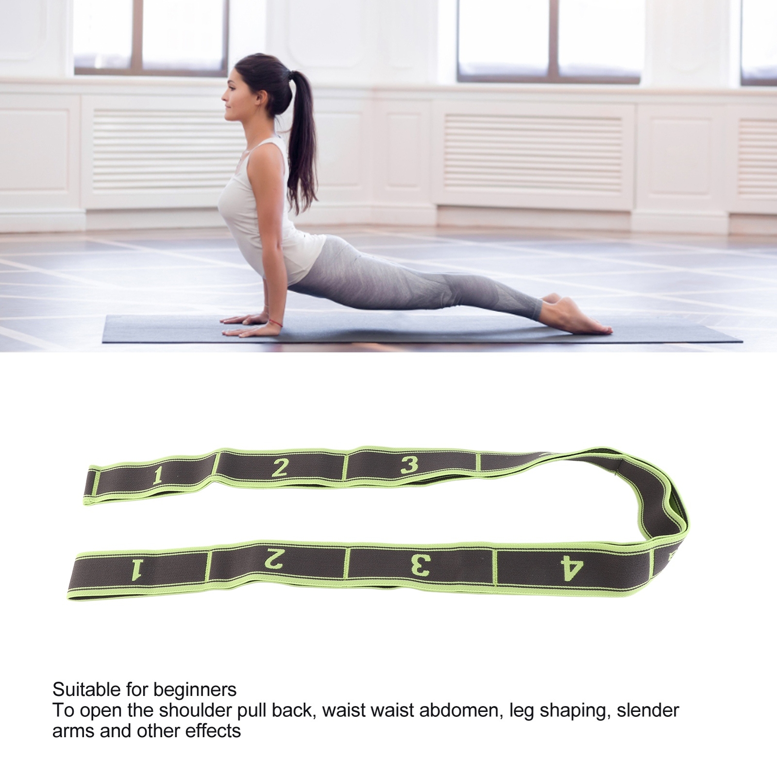 Stretch Band Strap with Number Elastic Stretching Strap for Exercise Fitness FF