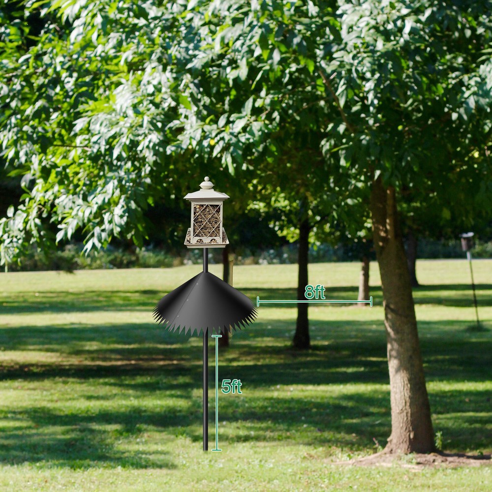 18'' Around Wrap Squirrel Baffle Bird Feeder Squirrel Proof Baffle with Spikes