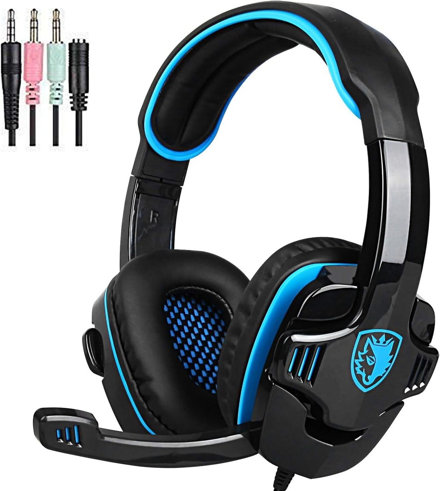 Gaming Headset Compatible With Xbox One, PS4, PC, Volume Controller, Noise Cance