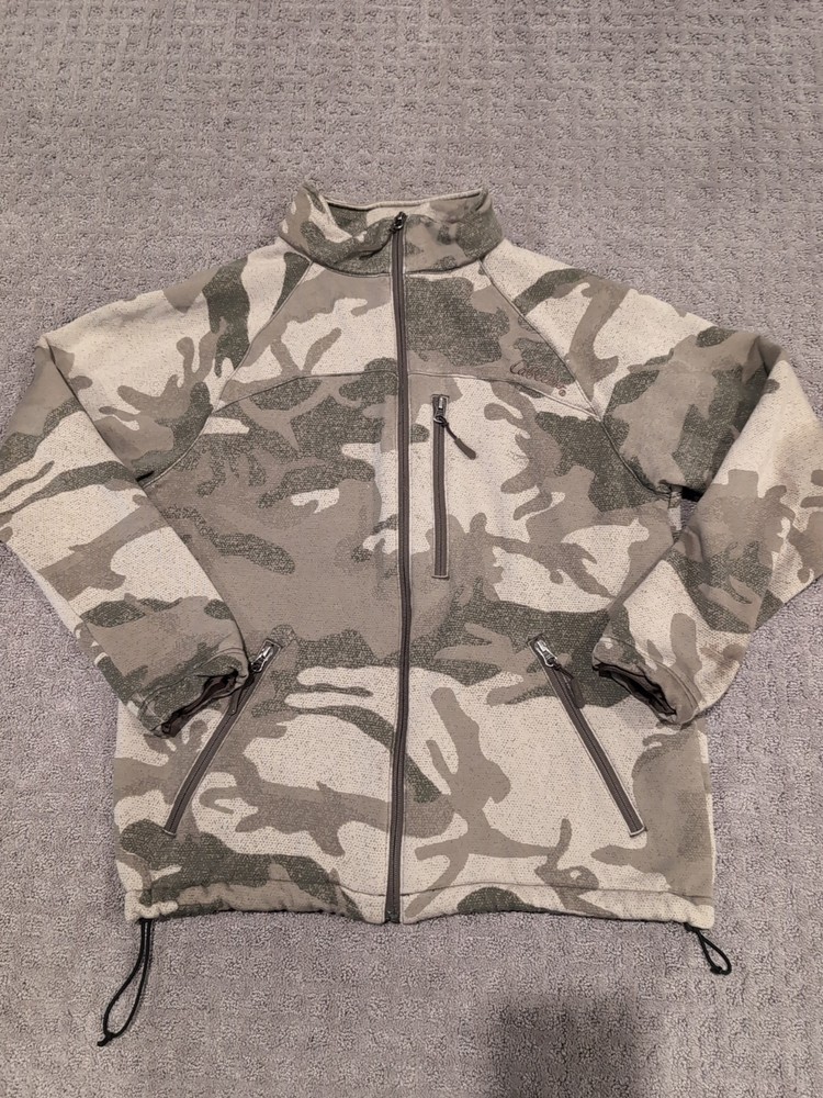 Cabelas Outfitter Camo Merino Wool Jacket Medium Excellent!