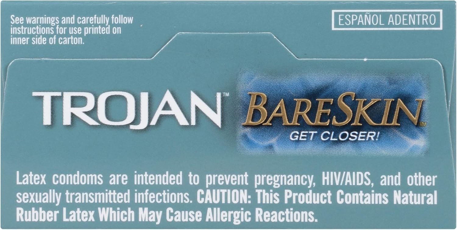 Trojan Sensitivity Bareskin Thinnest Sensitive Lubricated Latex Condoms-Exp 5/29