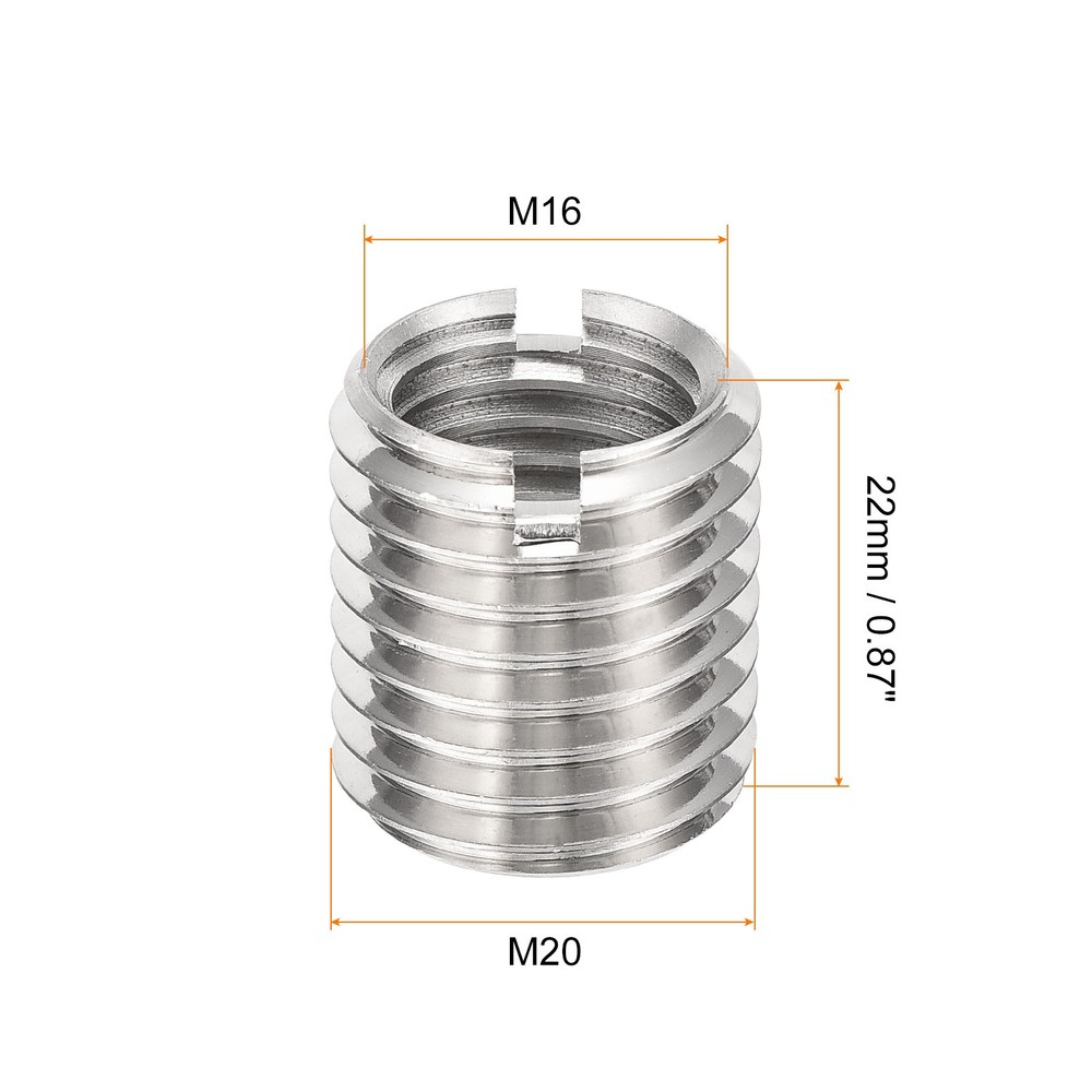 10Pcs Threaded Inserts, M16-2x22 & M20-2.5x22 Thread Repair Insert
