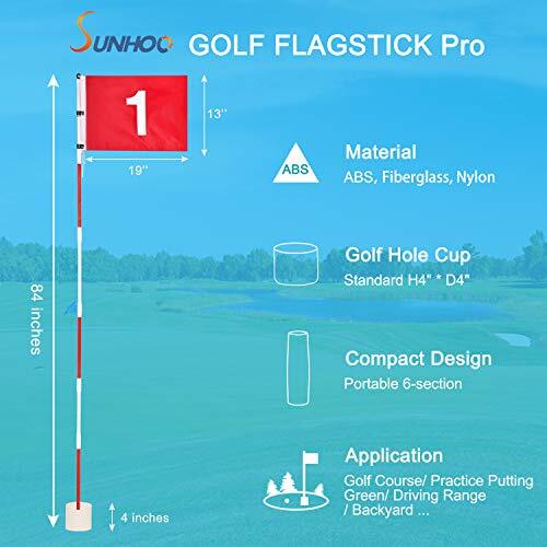 7Ft Golf Flagstick Golf Flag and Cup for Yard Driving Range Backyard