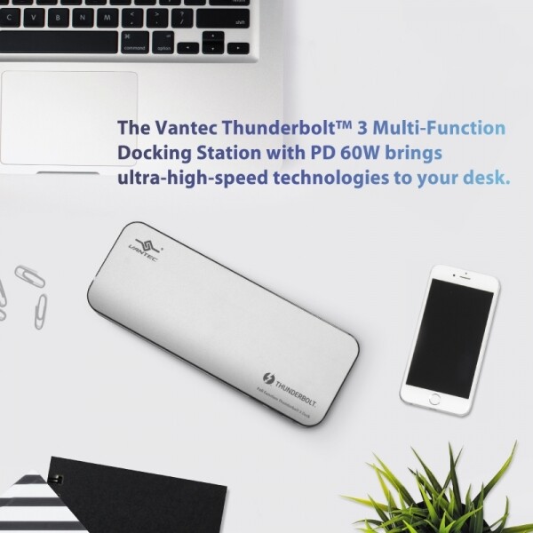Vantec Thunderbolt 3 Multi-Function Docking Station with PD 60W