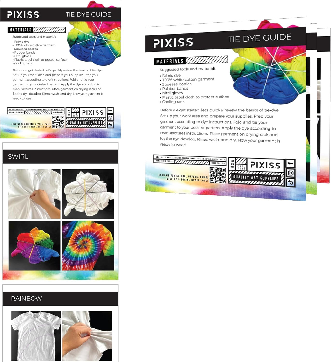 Tie Dye 8Oz Squeeze Bottles (6 Pack) with 2" Funnel - Precise Dispenser for A...