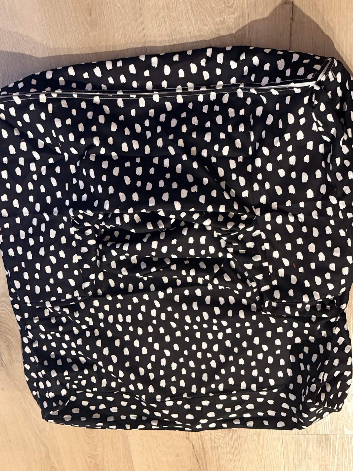 Pottery Barn KIDS Regular Anywhere Chair Slipcover~ NWOT, Black, White Brush Dot