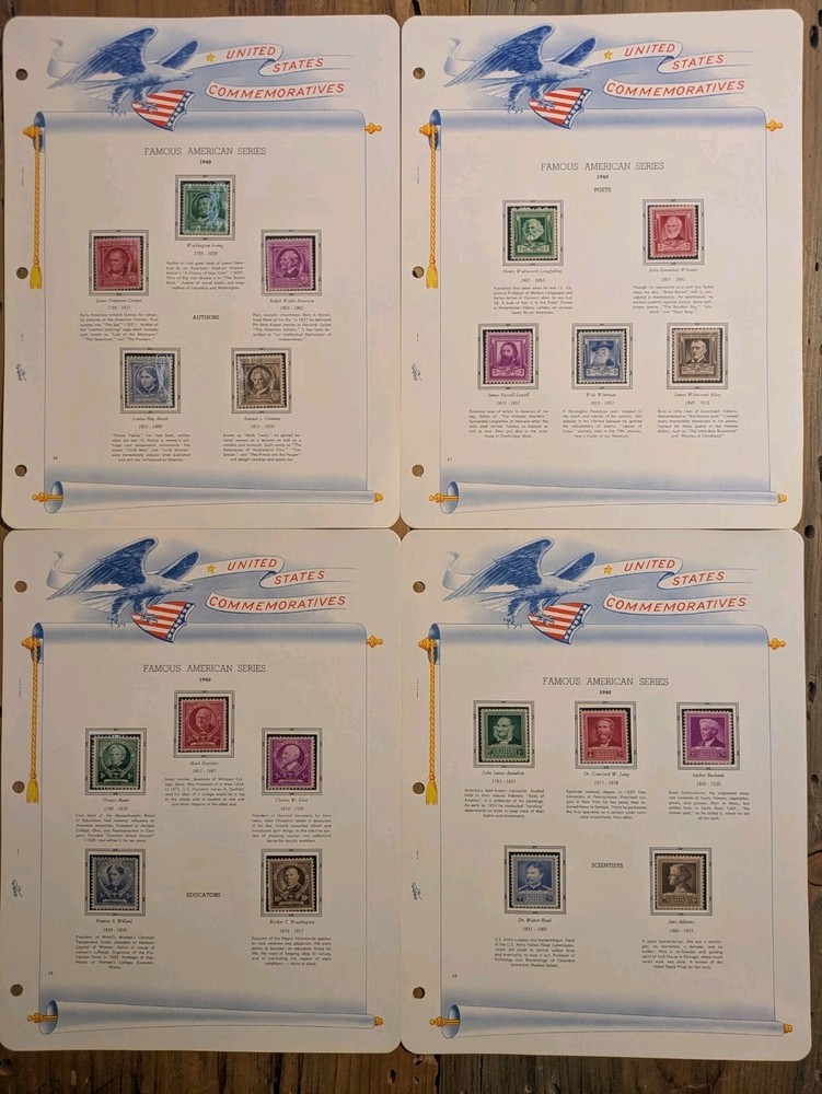 White Ace Binder Postage Stamps Of The United States 31 Pages Commemorative