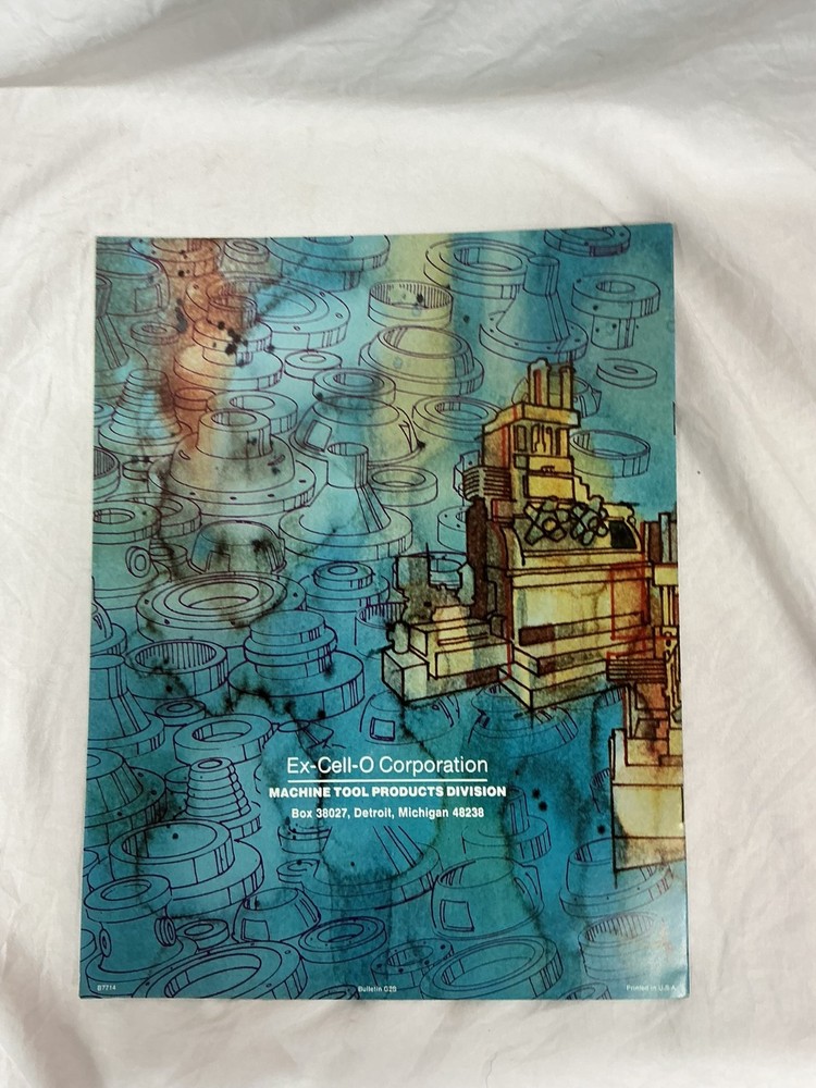 Ex-Cello Numerically Controlled Vertical Turning Machines Pamphlet Brochure