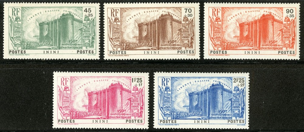 Inini   1941    Scott #B1-B5   Mint Very Lightly Hinged Set