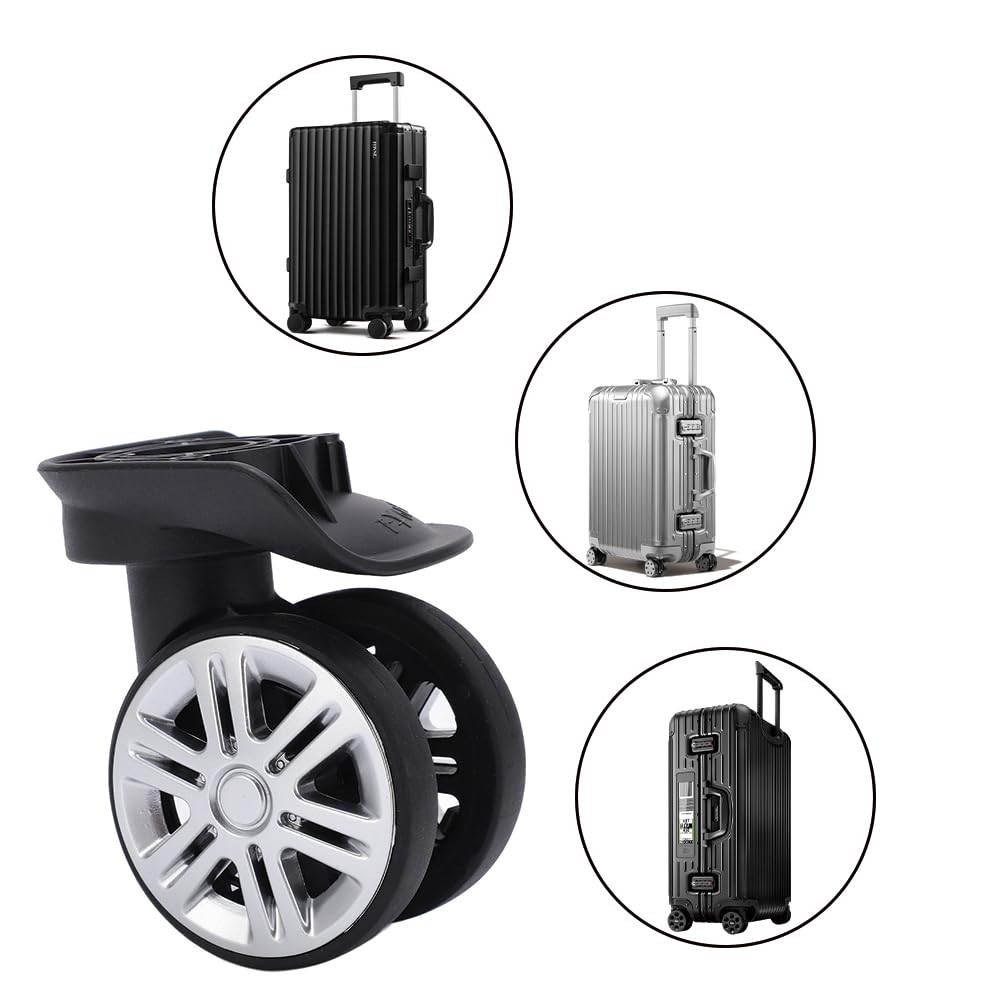 Swivel Luggage Wheels Replacement, 360 Trolley Suitcase Spinner Black