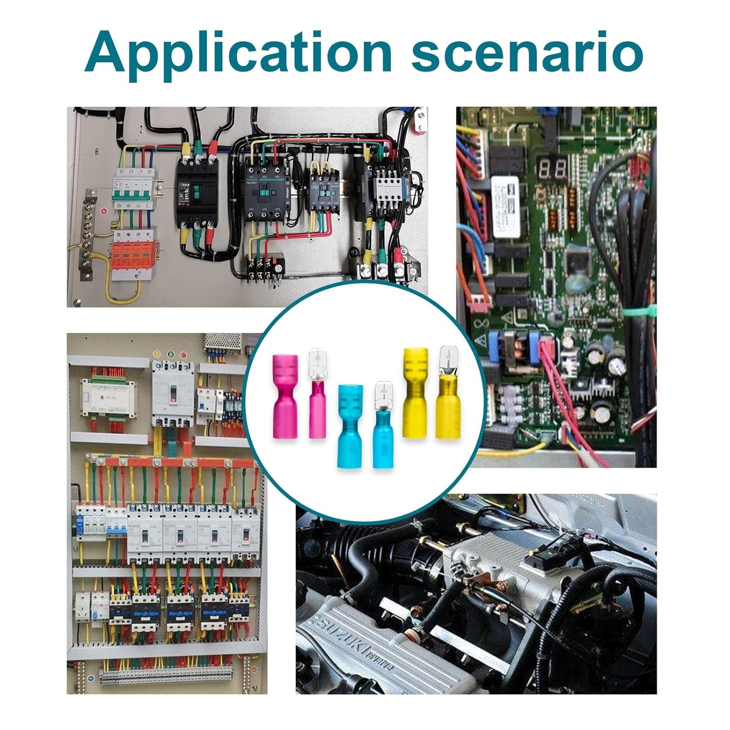 220x Waterproof Heat Shrink Spade Wire Connectors Electrical Crimp Terminals set