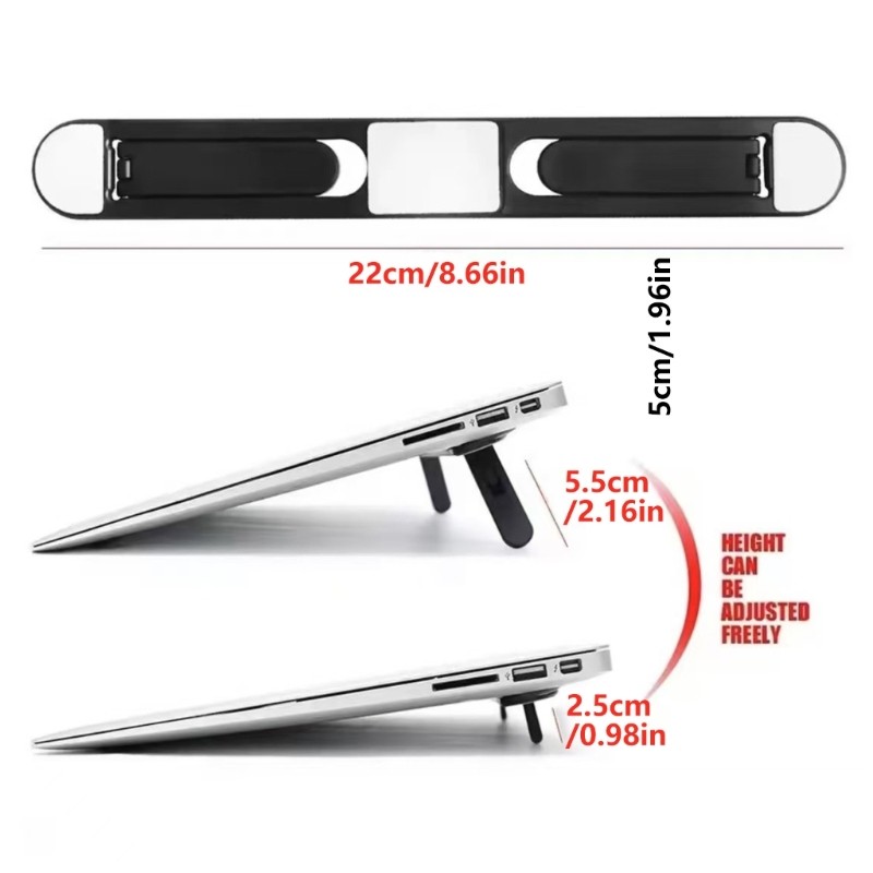 Computer Holder Stand With Convenient Foldable Feature Risers Brackets To