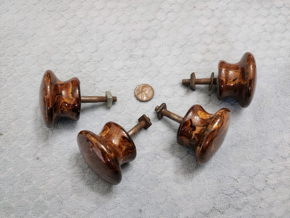 Bennington Pottery Furniture Pulls Knobs 4 Circa 1850