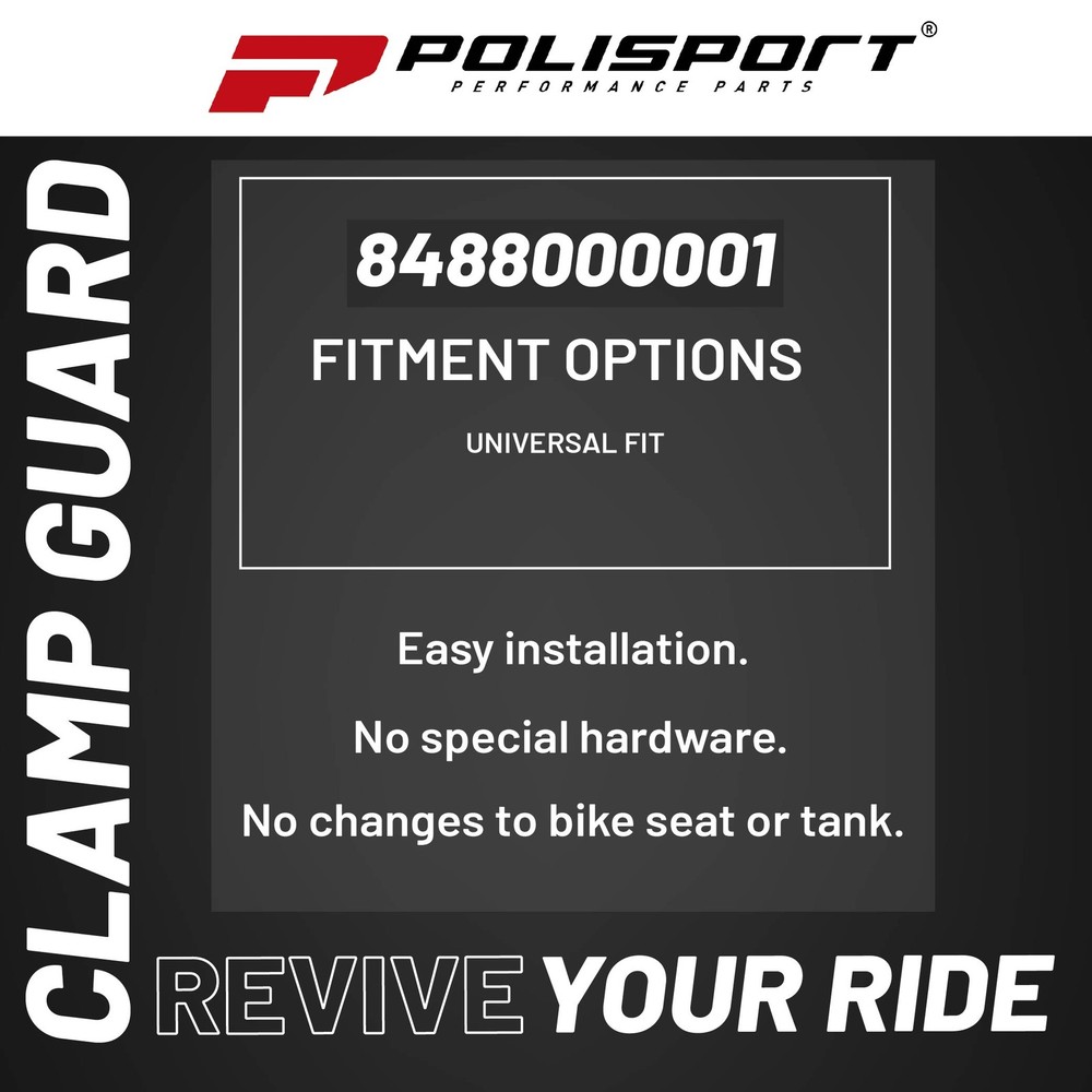 Polisport Lower Triple Clamp Guard - Universal Fork Protector Black